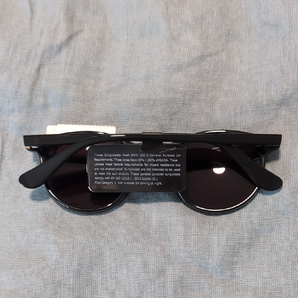 J. Crew Factory Black Round Sunglasses - Picture 2 of 3